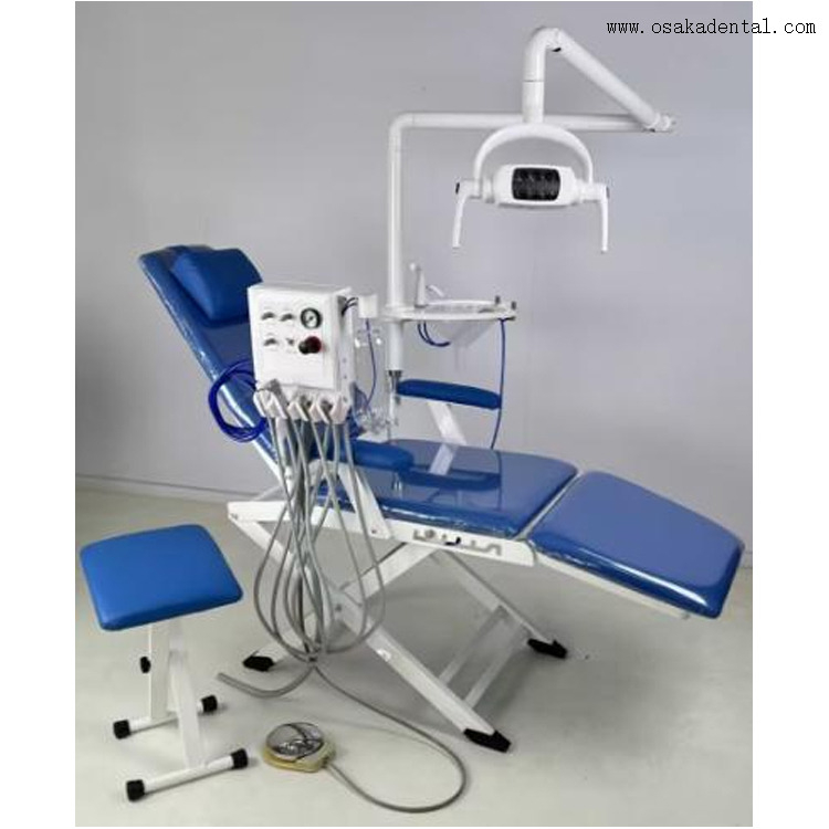 Dental Portable Dental unit with Wall-mounted turbine and LED lamp and dental stool