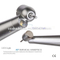 Dental 45 degree LED surgical led handpiece turbine with 2 holes or 4 holes