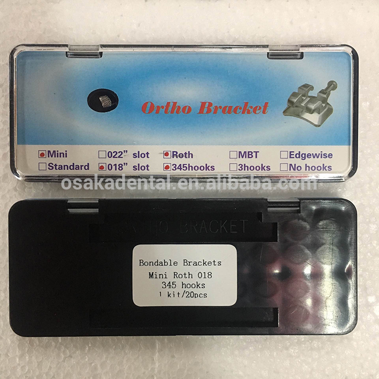 Bondable Orthodontic Metal Roth MBT Metal Bracket MIM OSA-F697