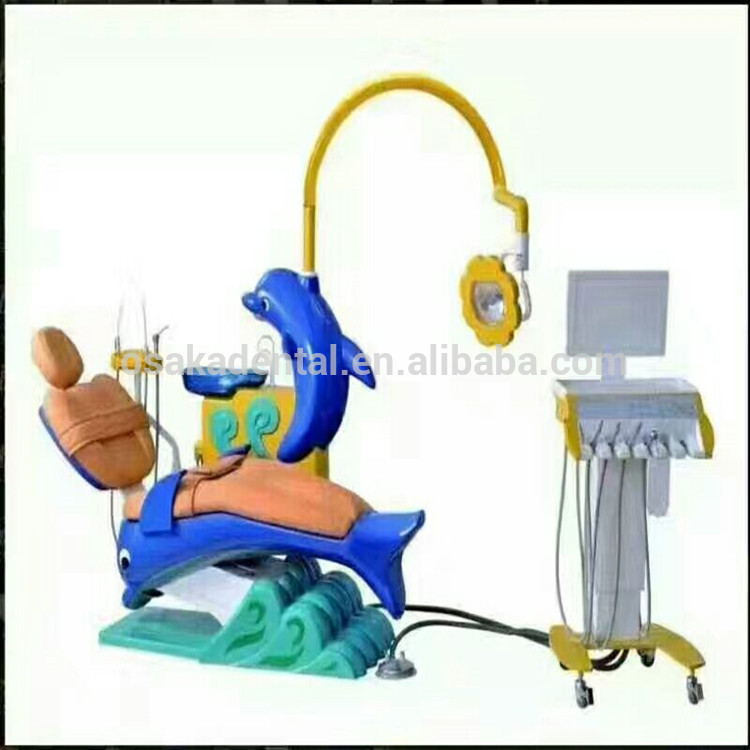 A Dolphin and Wave Carton Design Kid Dental Unit and Children Dental Chair