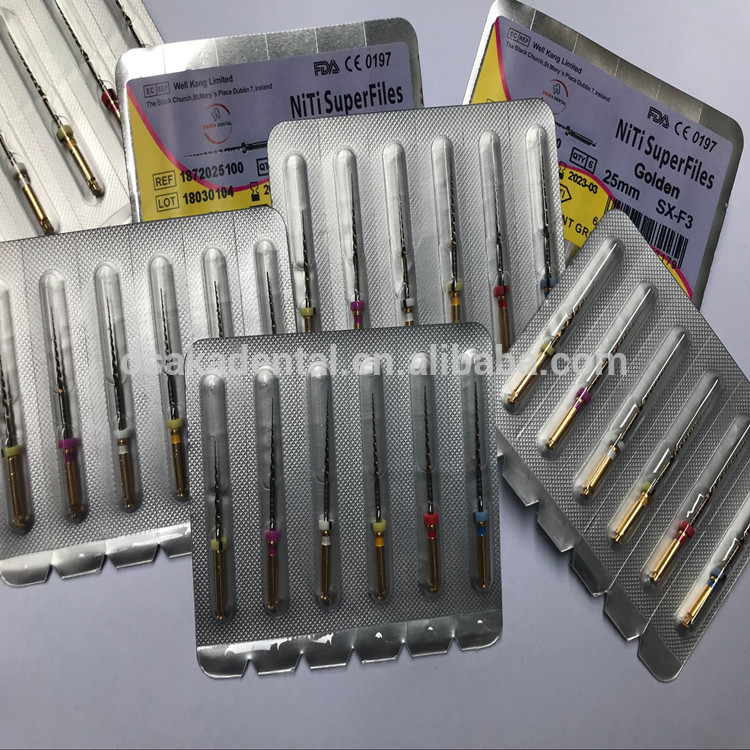 A Osakadental Brand Niti Gold Protaper files for machine and hand use