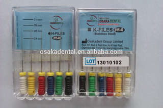 OSAKA DENTAL Cheap price K Files handuse good quality Root Canal File /dental surgical Instrument with CE
