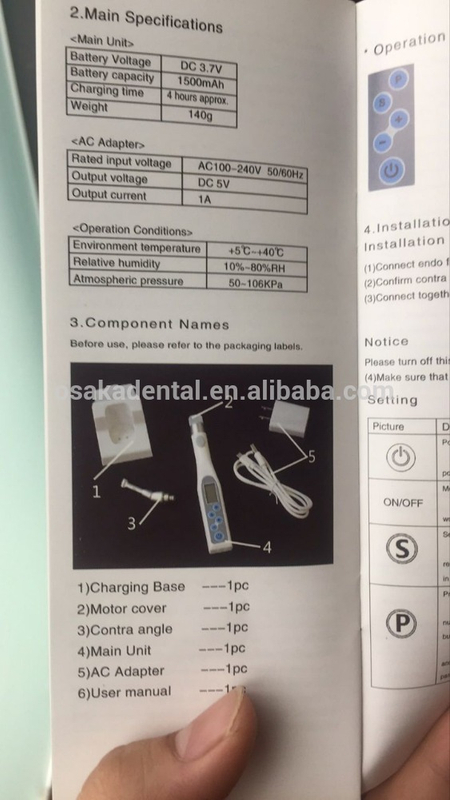 Dental Imate Cordless Endo Motor/ Root Canal Treatment machine