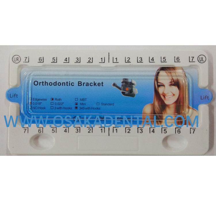 Orthodontic Bracket ROTH 022 3 With hook or 345 with hook monoblock 20pcs/set