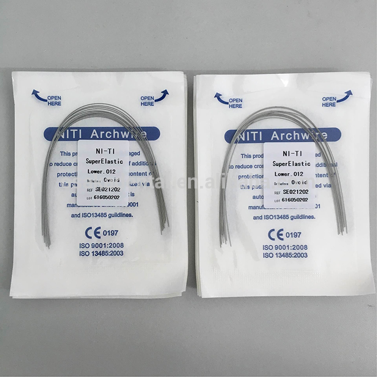 Dental Material Super Elastic Niti Archwire Round and Rectangle Orthodontic Wire OSA-F708/OSA-F709