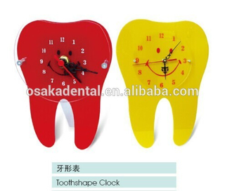 toothshape clock red /dental decoration/dental gifts/dental cultural products