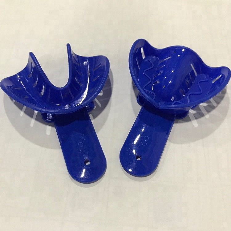 ABS Disposable kids dental impression tray with different size upper and lower dental mesh tray