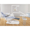 OSA-F208C Dental Unit Chair Lower mouted,PU Wider/bigger seat LED light with sensor Assistant control panel Denmark motor