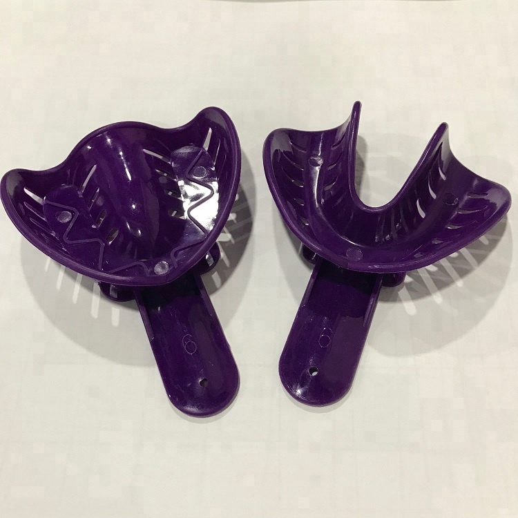 ABS Disposable kids dental impression tray with different size upper and lower dental mesh tray