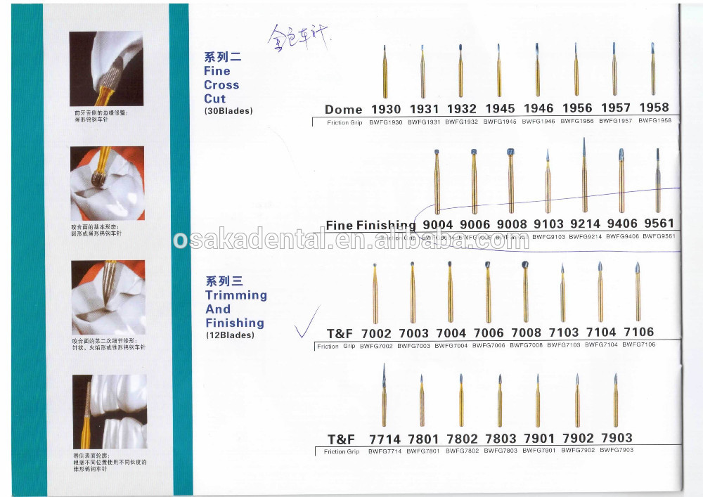 Original Kerr Carbide Bur/high speed/FG/dental carbide bur/surgical bur