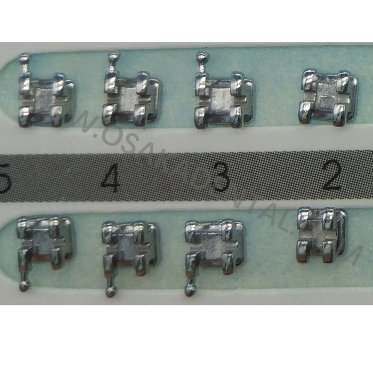 Bracket Edgwise 022 /018 3 with hook or 345 with hook or no hook mini Orthodontic Bracket Roth mesh base MBT, Bondable Edgwise