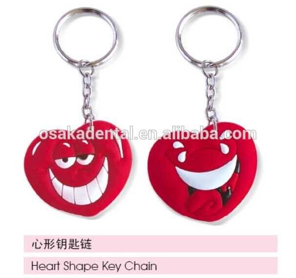 heart shape key chain /without teeth /dental accessories/dental cultural products/oral dental accessories