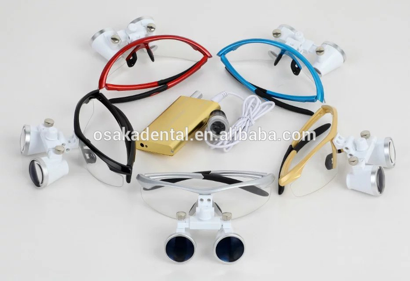 Metal Box Packing Dental Loup with LED Head Light 2.5X