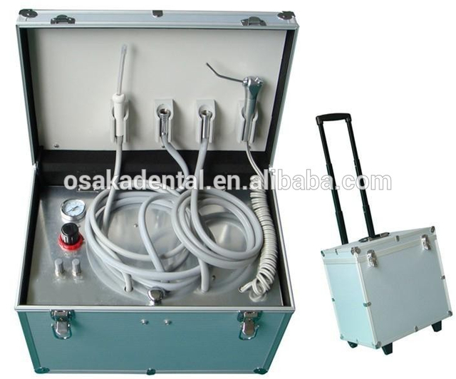 CE approved portable dental unit with built-in air compressor