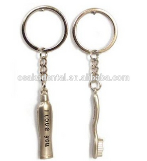toothpaste and toothbrush key chain/dental accessories/dental cultural products
