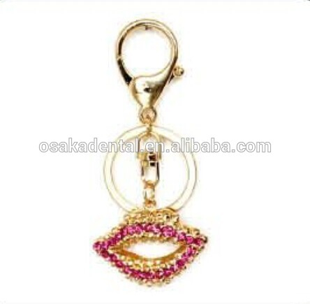 Lip shade key chain/lovers key chains/dental decoration/dental gifts/dental cultural products