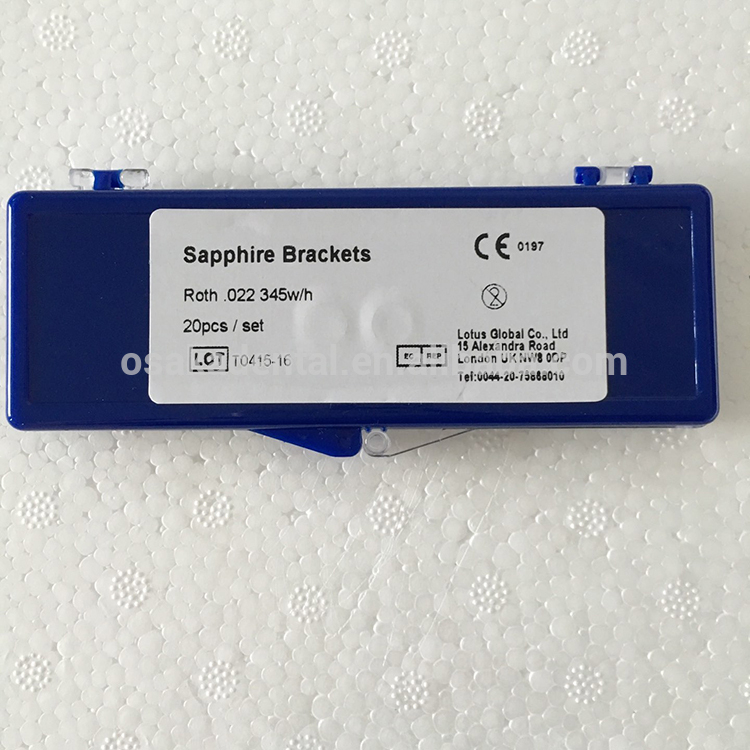High quality dental orthodontic ceramic brackets 3 grooves on base