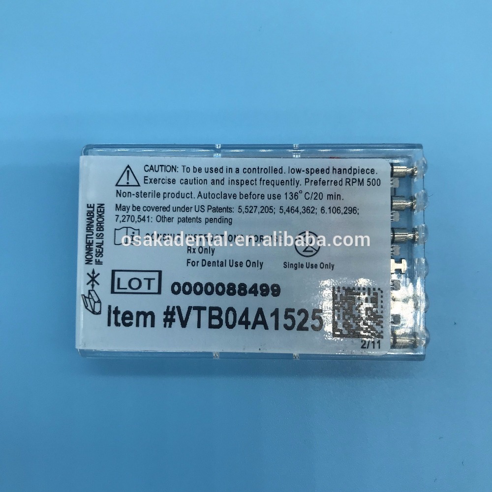 Dental supply manufacturer dental endo files Dentsply Vortex Blue Rotary files