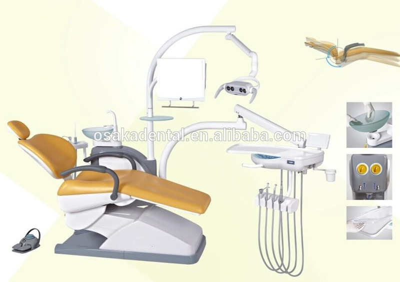 CE approved high quality Dental Unit dental chair with dentist stool
