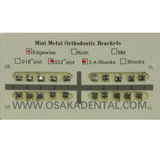 Bracket Edgwise 022 /018 3 with hook or 345 with hook or no hook mini Orthodontic Bracket Roth mesh base MBT, Bondable Edgwise