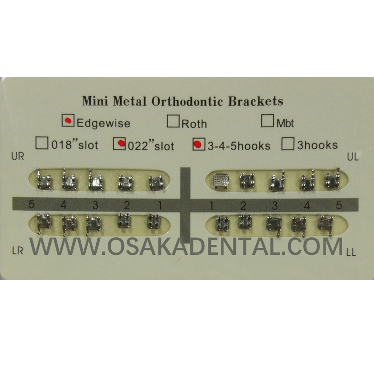 Orthodontic Dental No Hook 022 Slot Edgewise Metal Braces Brackets US