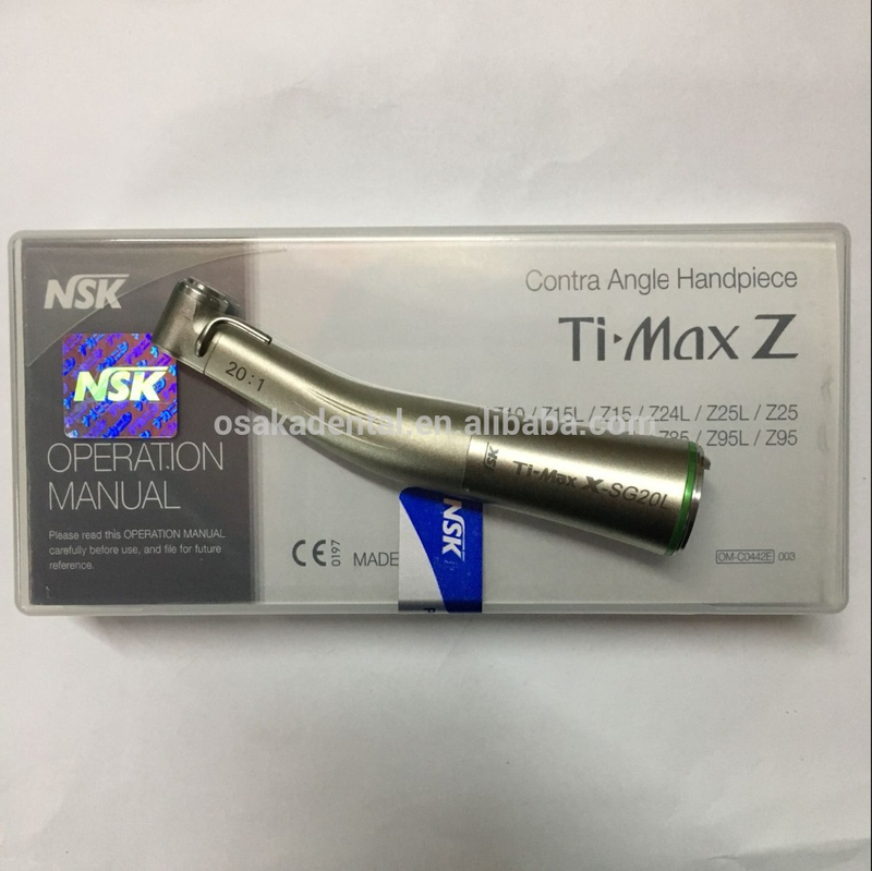 Reduction Speed Dental Turbine Contra Angle 20:1 with Fiber Optic Light