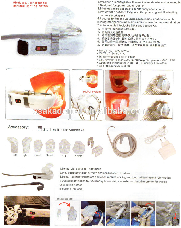 Wireless Dental Intraoral Oral Light Dentist LED Lighting System Sterilizable OSA-X001