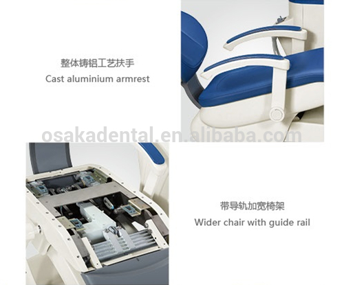 High class dental chair with blue colour dental chair for dental clinic