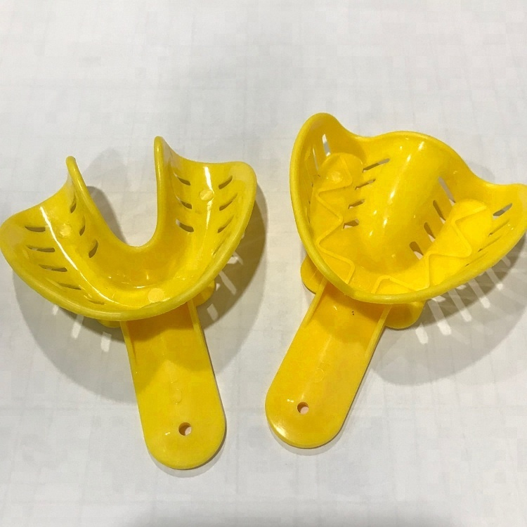 ABS Disposable kids dental impression tray with different size upper and lower dental mesh tray