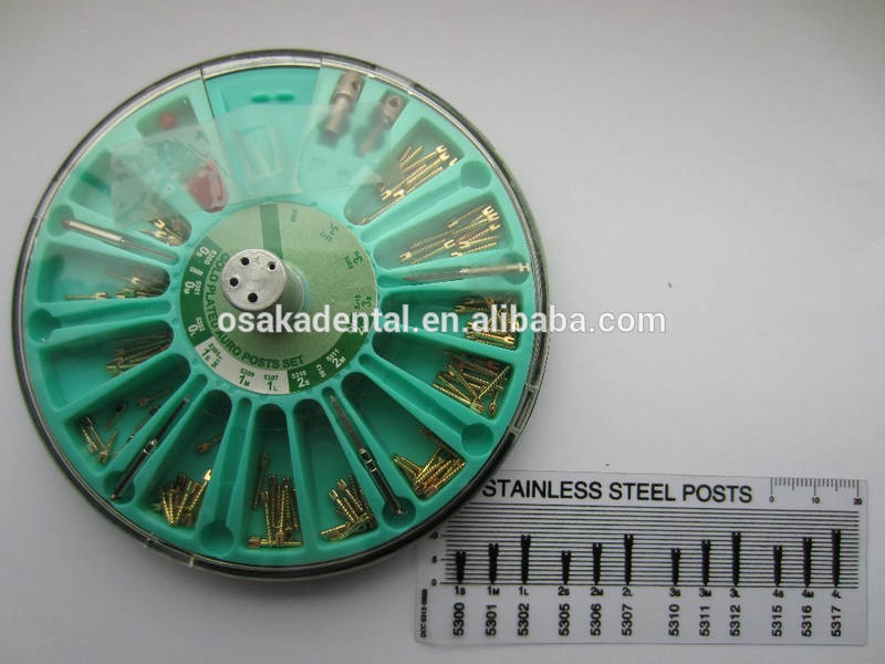 Golden Plated Euro Post Made from strong resilient with CE/Dental Golden Plated Post /Screw Post/ Dental implant post/Dental Pin