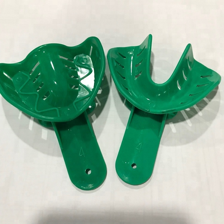 ABS Disposable kids dental impression tray with different size upper and lower dental mesh tray
