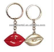 Lip shade key chain/lovers key chains/dental decoration/dental gifts/dental cultural products