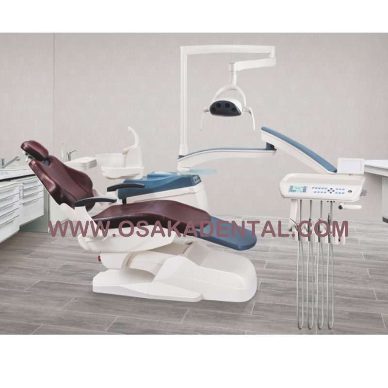 OSA-F208A Dental Unit Chair with Lower mouted,special LED lamp, Real Leather,