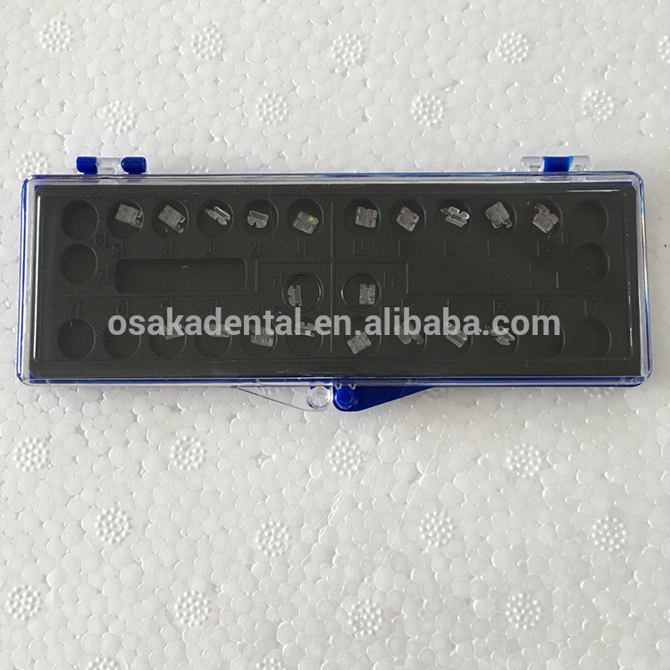 High quality dental orthodontic ceramic brackets 3 grooves on base