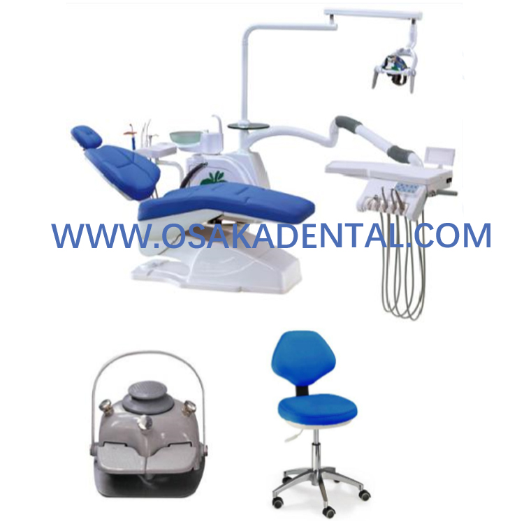 OSA-1-68B Dental chair unit with blue colour and strong arm