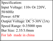Portable micro motor new style