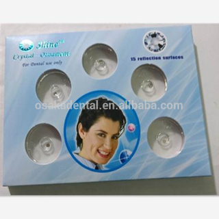 A Colorful Shine Tooth Crystal Decoration with Blue Paper Box Packing