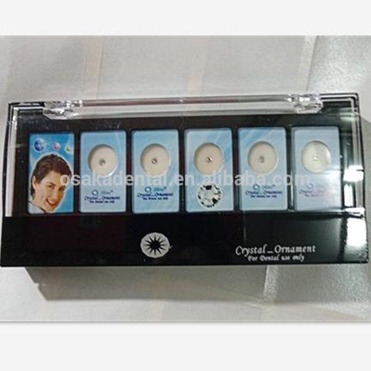 A Colorful Crystal Dental Teeth Decoration Black Box Packing