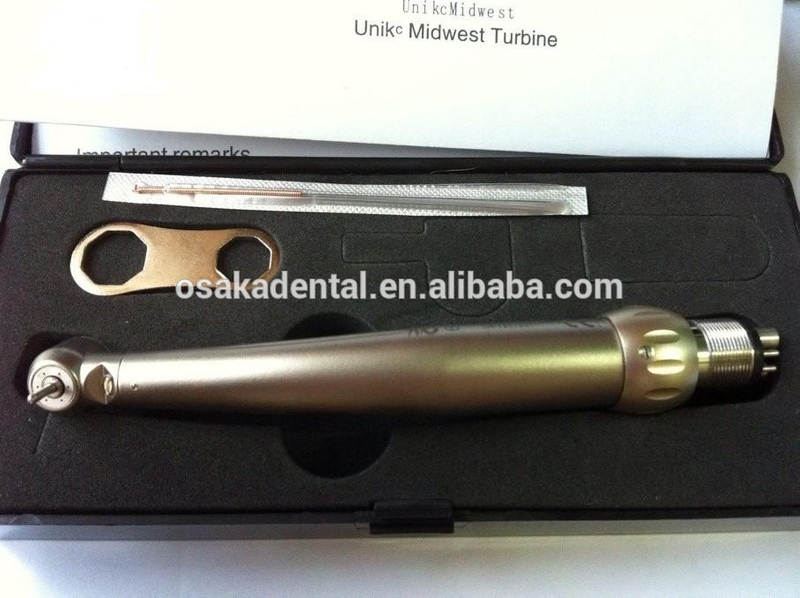 Titanium push button LED generator dental handpiece with British barton ceraming bearing M4 or B2