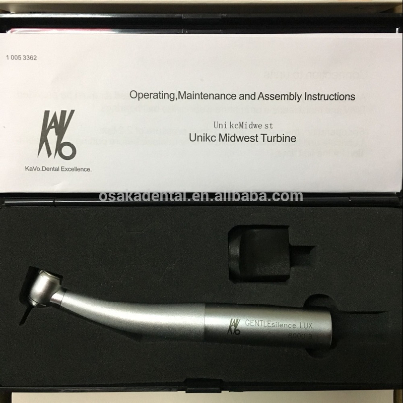 Dental Fiber Optic Light High Speed Handpiece Push Button Water Spray Turbine with Coupling