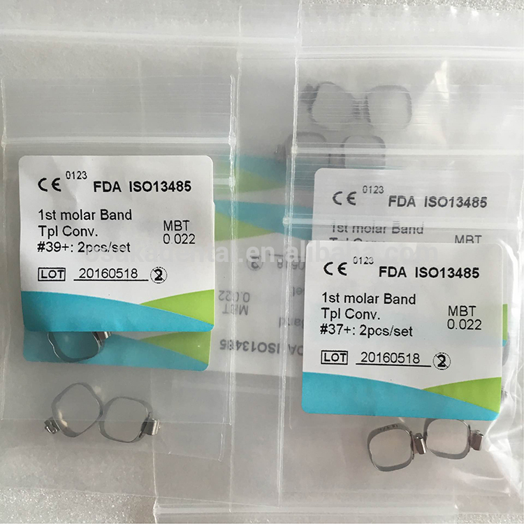 Dental Material Orthodontic Molar Band Roth Upper Single and Lower Single
