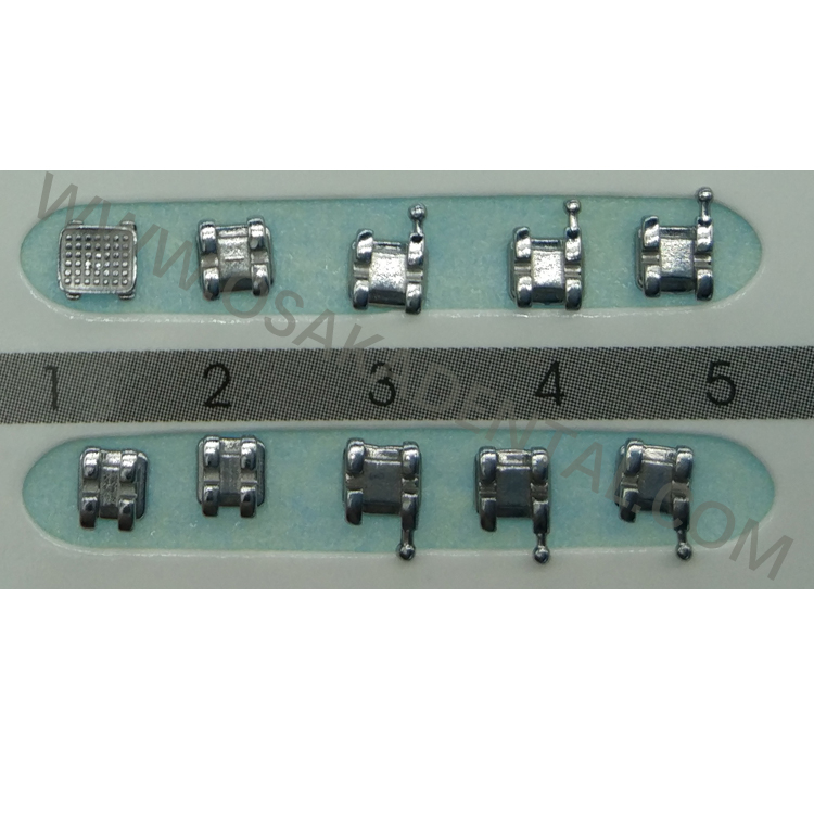 Bracket Edgwise 022 /018 3 with hook or 345 with hook or no hook mini Orthodontic Bracket Roth mesh base MBT, Bondable Edgwise