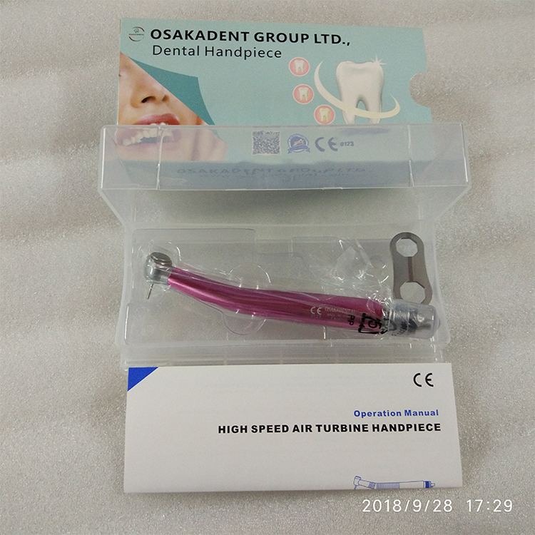 Dental use Colorful Handpieces for denture curing polishing /hot sale popular colorful led high speed handpiece