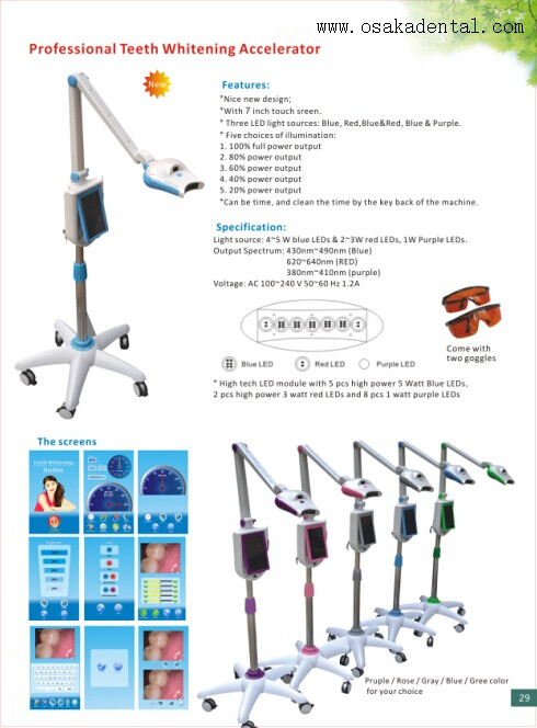 Newest sever inch Touch Screen without camera stand whitenning unit