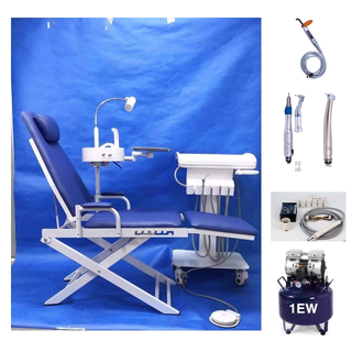 Portable Dental Chair Unit with Mobile Cart and Compressor