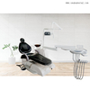 Black color dental chair with strong arm