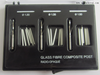 18pcs post+3pcs drills white Glass fiber Post