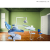 Economic dental chair for dental clinic Blue colour PU leather
