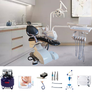 Black Dental Chair Unit with X Ray Unit