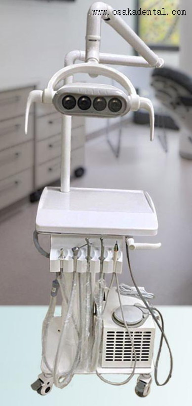 Dental Mobile Tool Cart with compressor and Halogen lamp dental